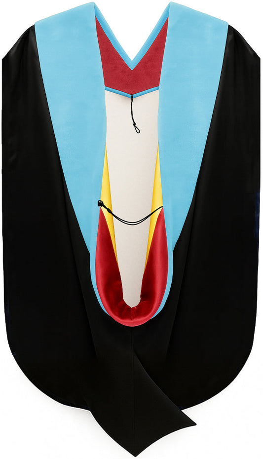 Doctor of Education Hood - Red & Golden Yellow