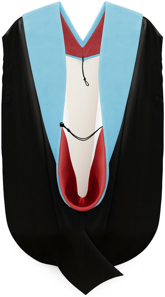 Doctor of Education Hood - Red & White