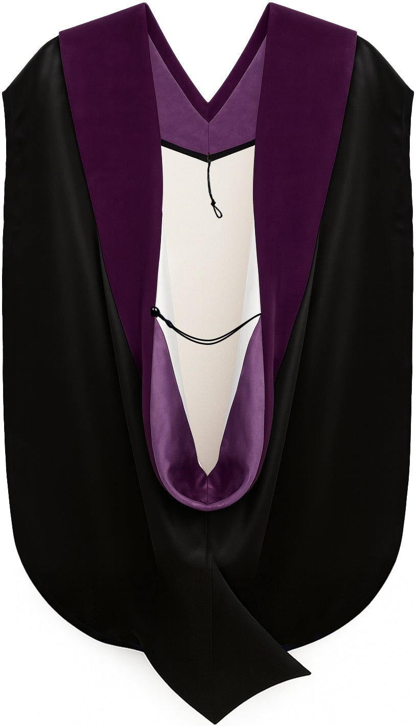 Doctor of Law Hood - Purple & White