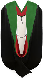 Doctor of Medicine Hood - Red & White