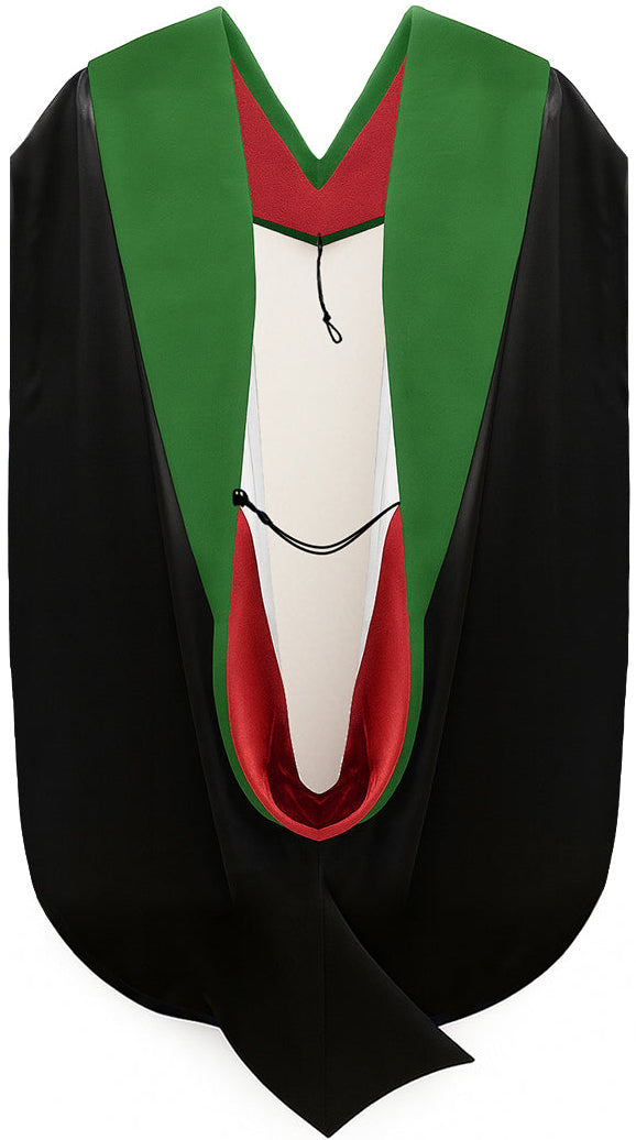 Doctor of Medicine Hood - Red & White