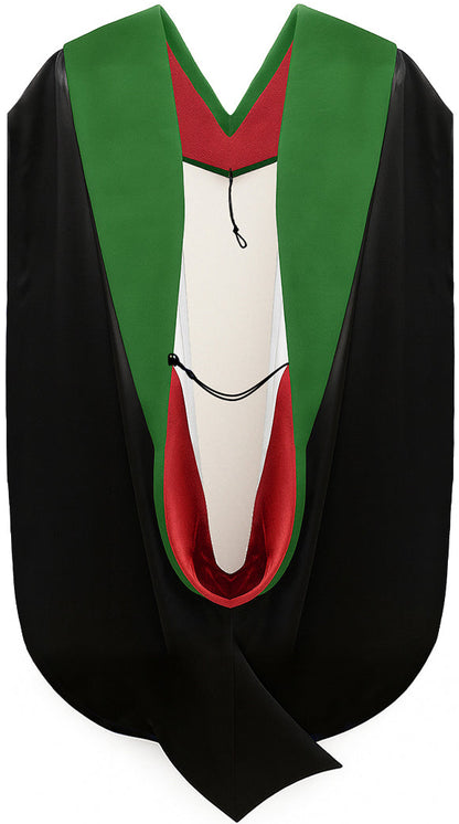 Doctor of Medicine Hood - Red & White