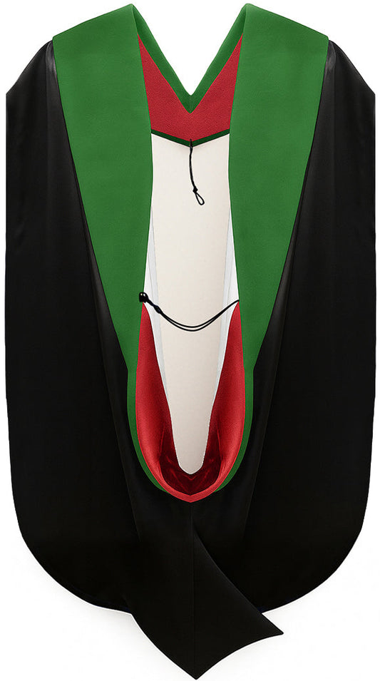 Doctor of Medicine Hood - Red & White