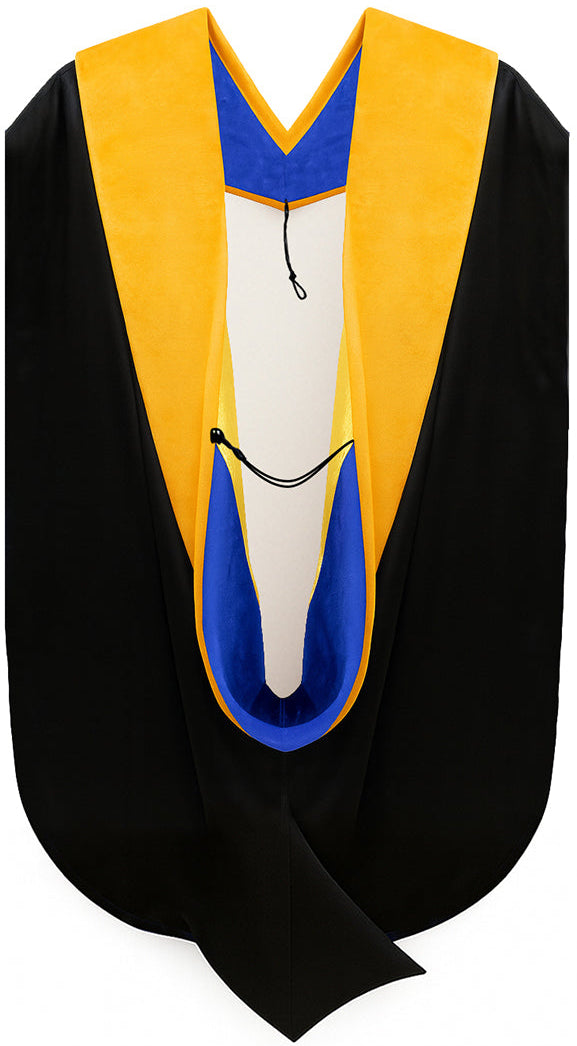 Doctor of Science Hood - Royal Blue & Gold