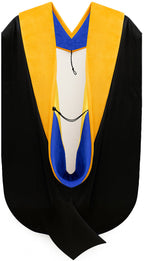 Doctor of Science Hood - Royal Blue & Gold