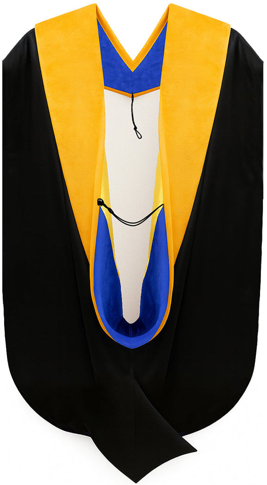 Doctor of Science Hood - Royal Blue & Gold