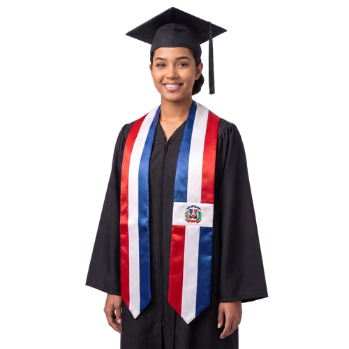 Dominican Republic Graduation Stole -  Dominican Republic Flag Sash