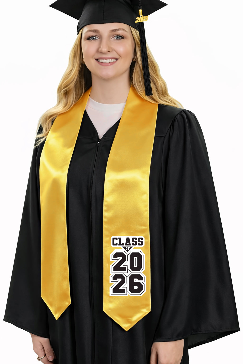 Gold "Class of 2025/2026" Graduation Stole