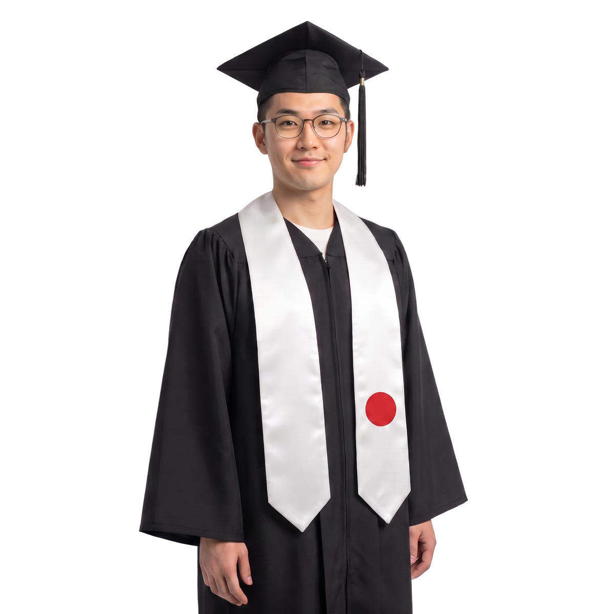 Japan flag graduation stole sash