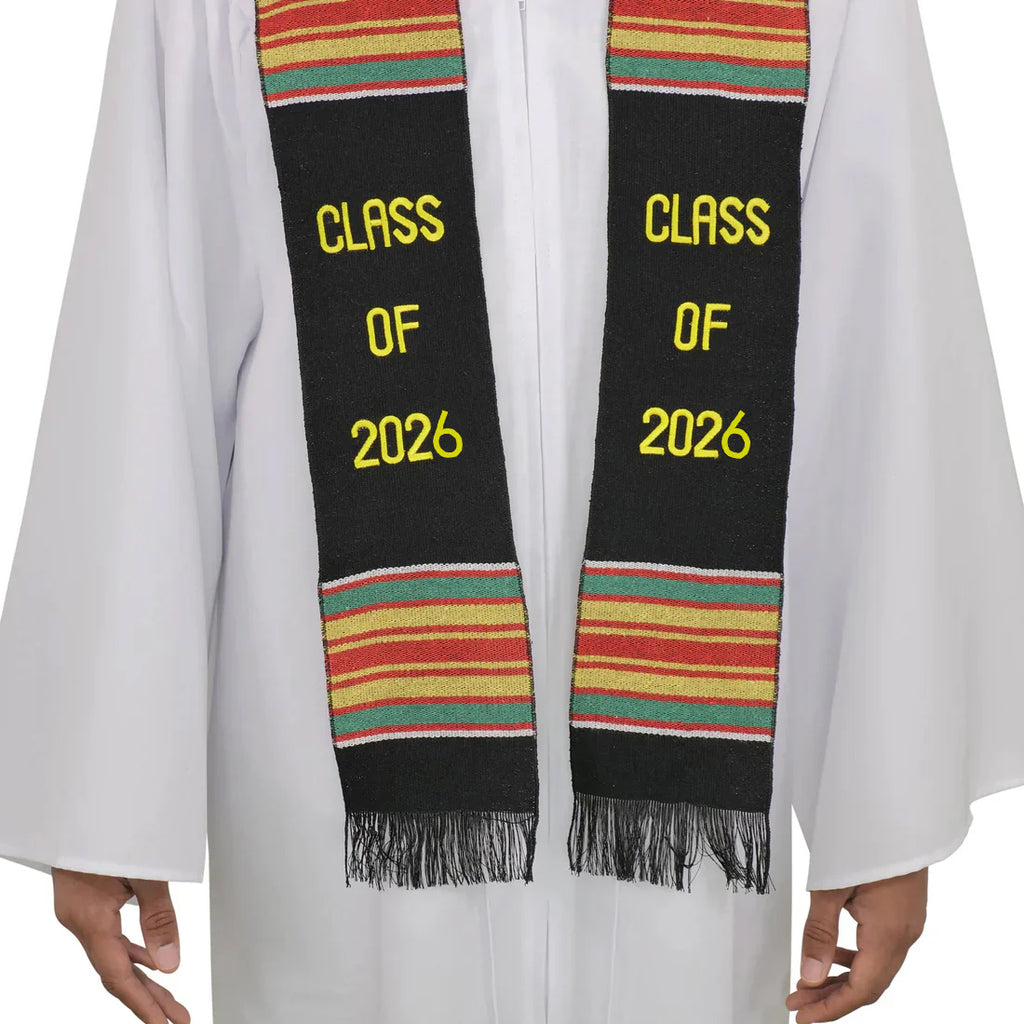 Class of 2025/2026 Graduation Kente Stole, Handwoven Kente Sash Cloth 2025 Class of 2025/2026 Graduation Kente Stole, Handwoven Kente Sash Cloth 2025