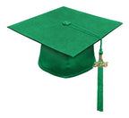 Matte Green High School Cap & Tassel - Graduation Cap and Gown