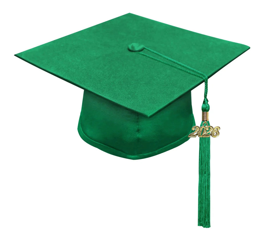 Eco-Friendly Emerald Green High School Cap & Tassel - Graduation Caps - Graduation Cap and Gown
