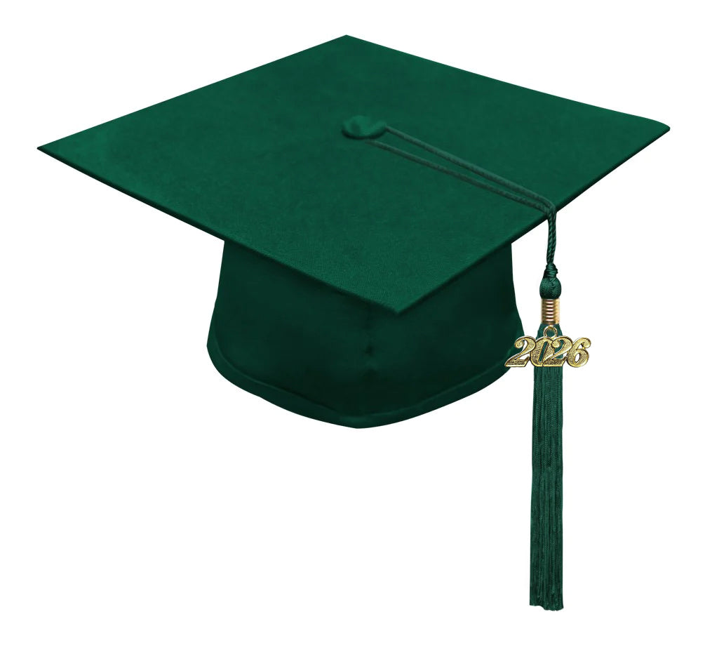Matte Hunter High School Graduation Cap and Gown - Graduation Cap and Gown