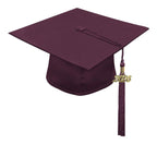 Matte Maroon High School Graduation Cap and Gown - Graduation Cap and Gown