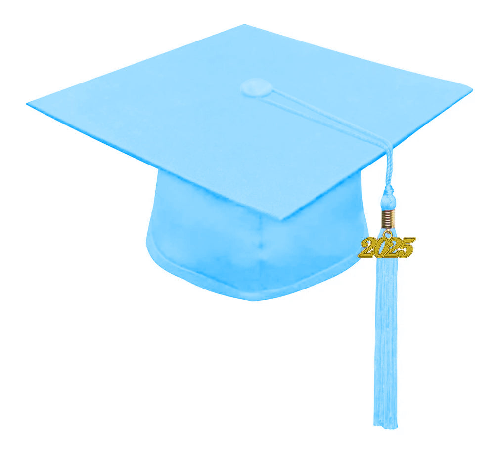 Child Matte Light Blue Graduation Cap & Gown - Preschool & Kindergarten - Graduation Cap and Gown