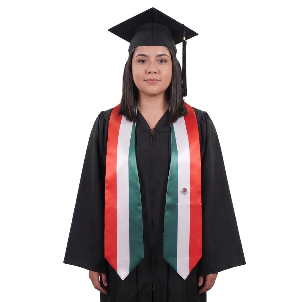 Mexico flag graduation stole sash