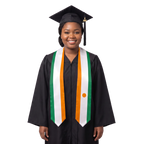 Niger flag graduation stole with the Niger flag design, worn as a graduation sash ·