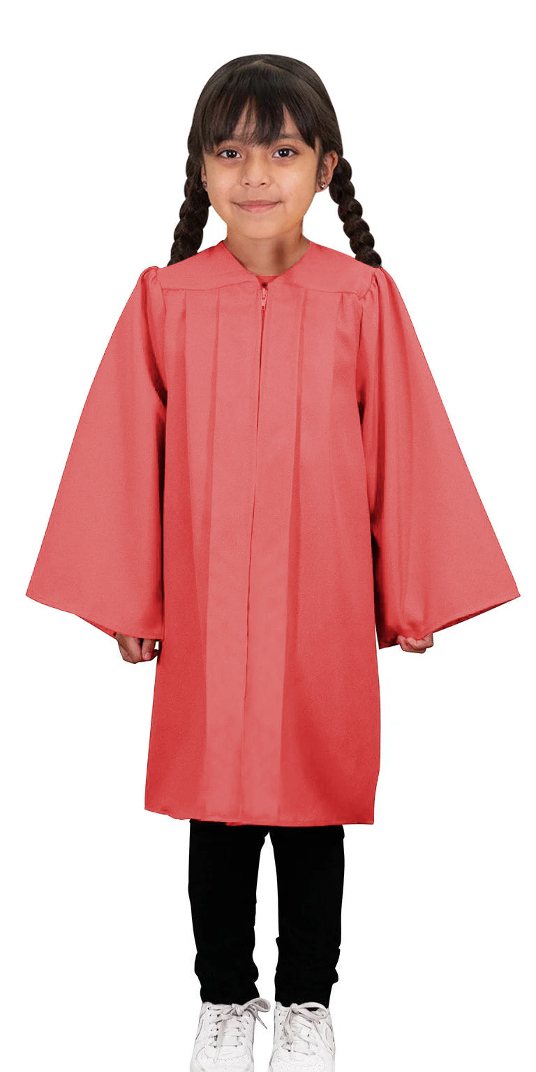Child Matte Pink Graduation Gown - Preschool & Kindergarten Gowns ...