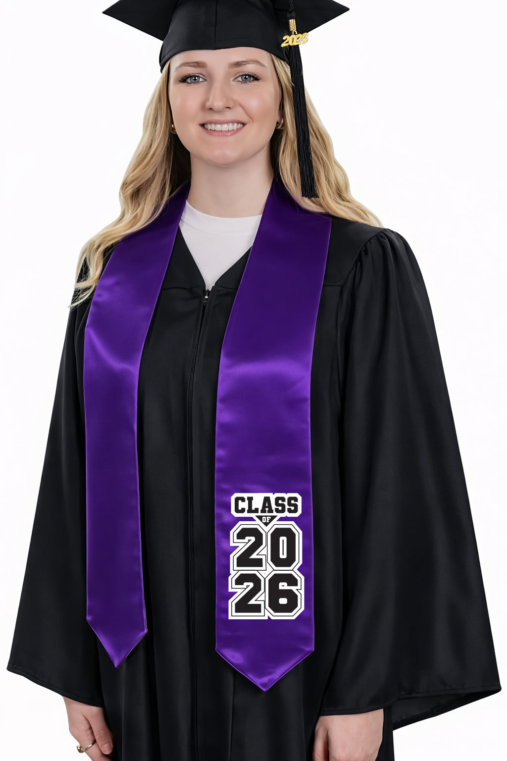 Purple "Class of 2025/2026" Graduation Stole