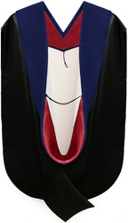 Phd Hood Dark Blue Velvet - Red & White