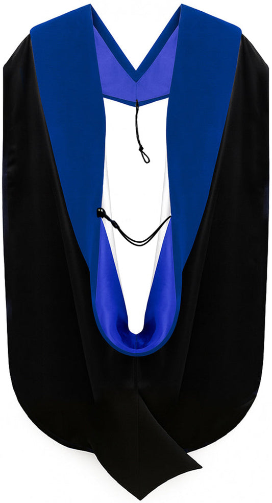 Phd Hood Royal Blue Velvet - Royal Blue & White