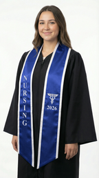 2026 Nursing Graduation Stole with Trim - Graduation Cap and Gown