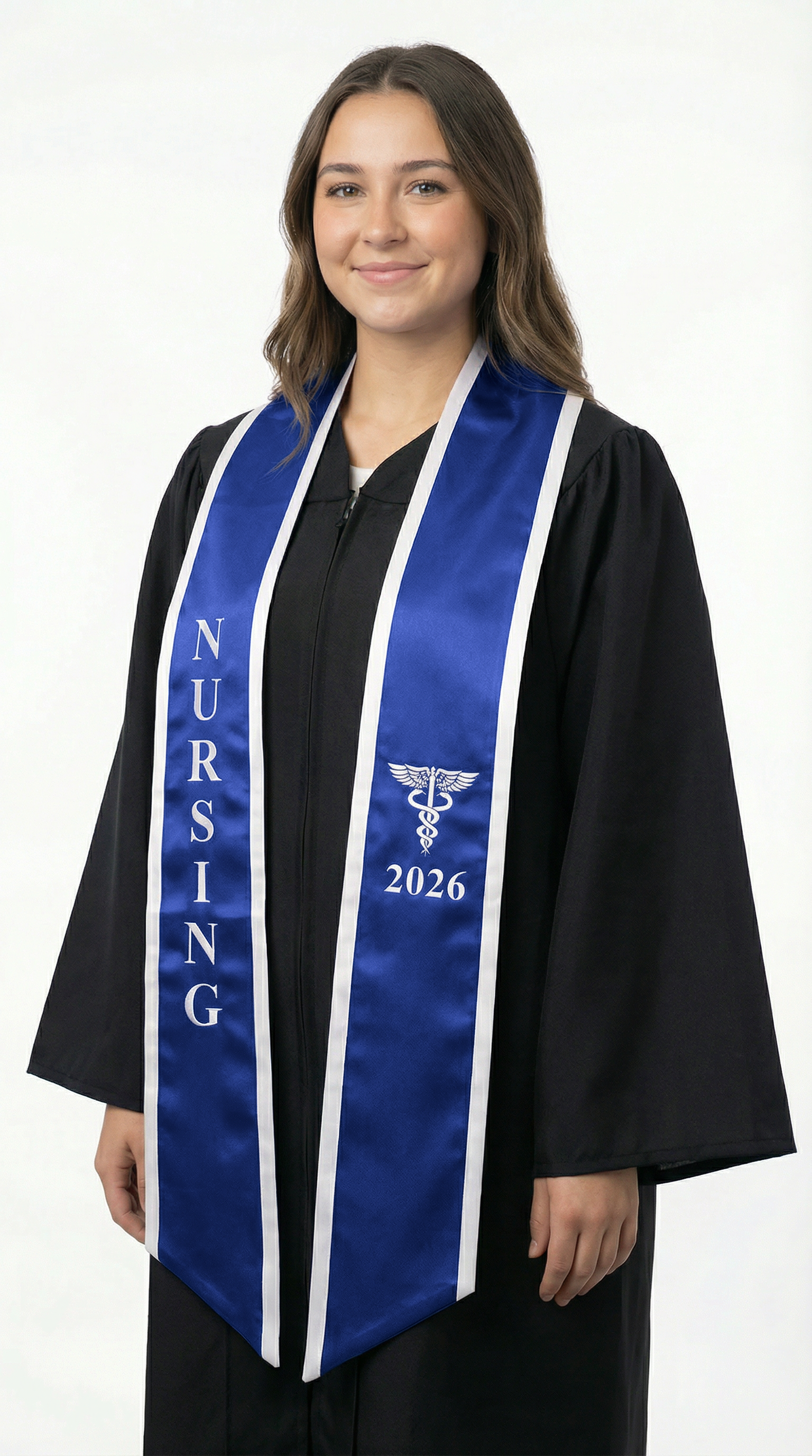 2026 Nursing Graduation Stole with Trim - Graduation Cap and Gown