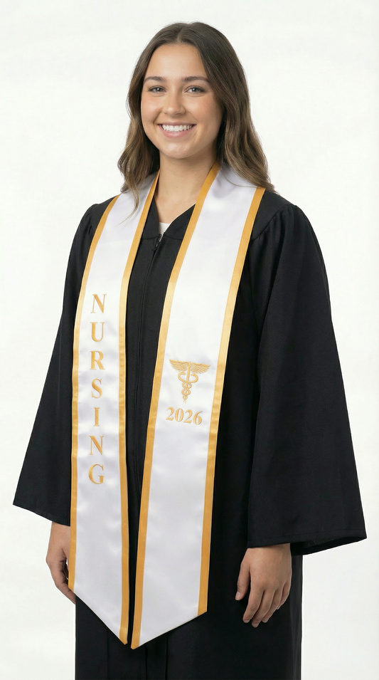 2026 Nursing Graduation Stole with Trim