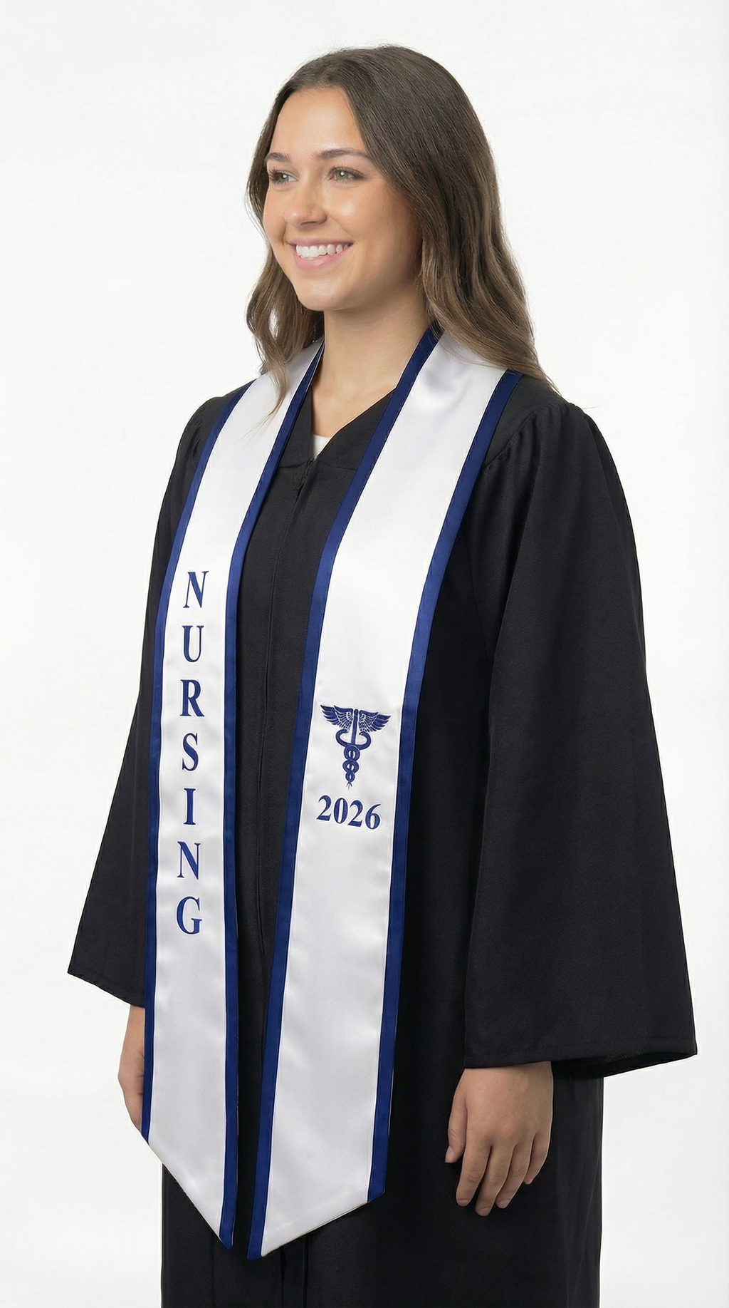 2026 Nursing Graduation Stole with Trim - Graduation Cap and Gown