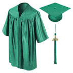 Child Shiny Emerald Graduation Cap & Gown - Preschool & Kindergarten - Graduation Cap and Gown