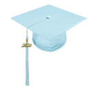 Shiny Light Blue High School Cap & Tassel - Graduation Caps - Graduation Cap and Gown