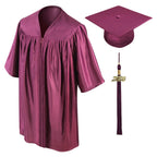 Child Shiny Maroon Graduation Cap & Gown - Preschool & Kindergarten - Graduation Cap and Gown