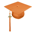 Shiny Orange High School Graduation Cap and Gown - Graduation Cap and Gown