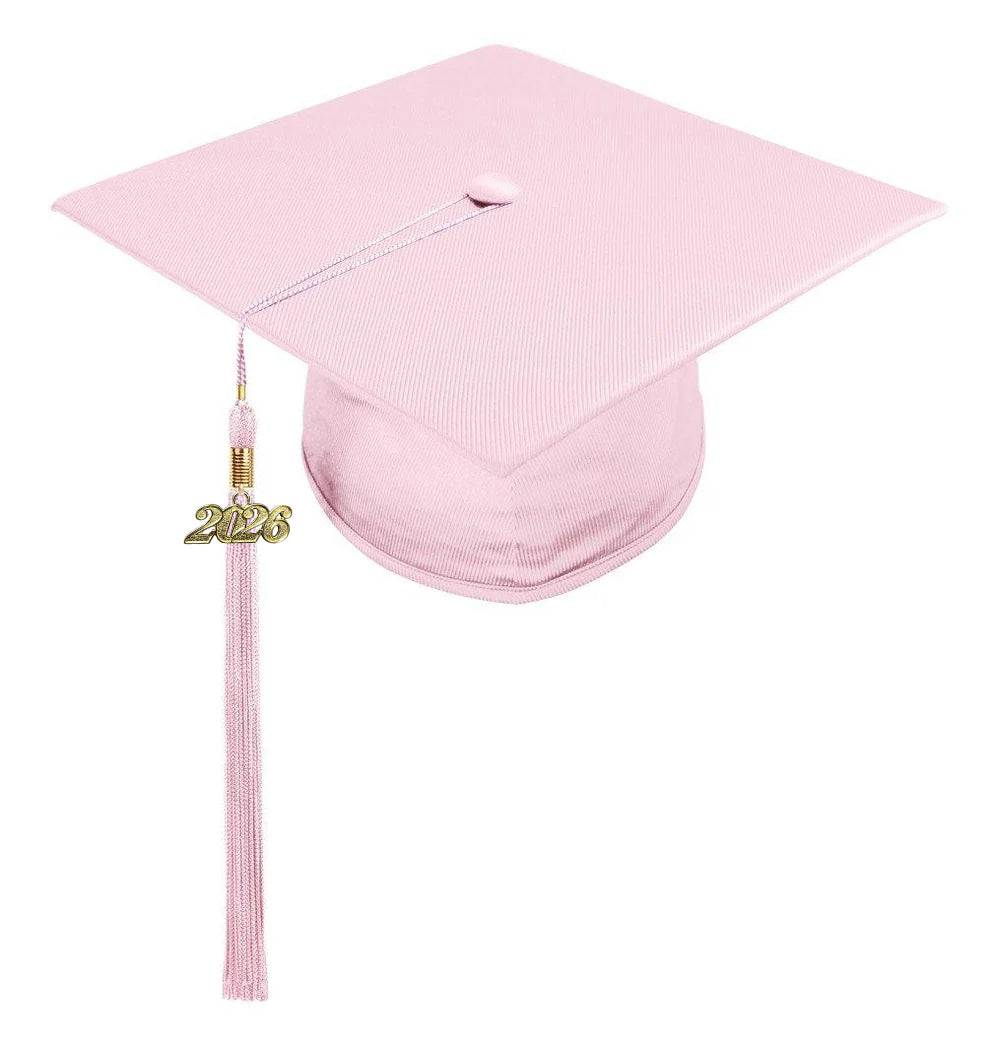 Child Shiny Pink Cap & Tassel - Preschool & Kindergarten Graduation - Graduation Cap and Gown