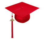 Child Shiny Red Graduation Cap & Gown - Preschool & Kindergarten - Graduation Cap and Gown