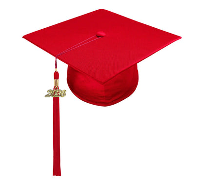 Child Shiny Red Graduation Cap & Gown - Preschool & Kindergarten