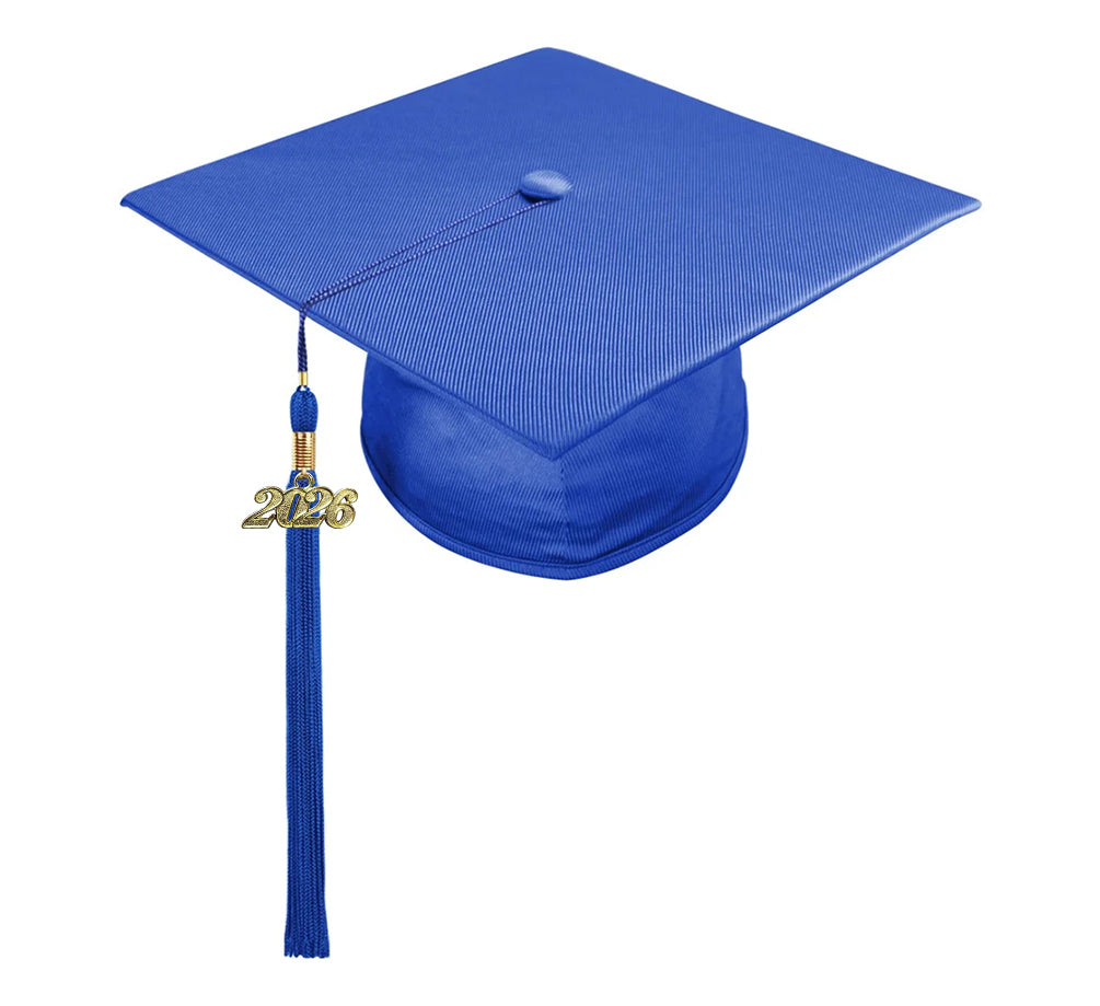 Shiny Royal Blue High School Cap & Tassel - Graduation Caps - Graduation Cap and Gown