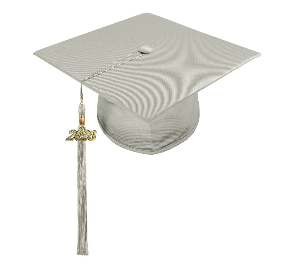 Shiny Silver Bachelors Cap & Gown - College & University