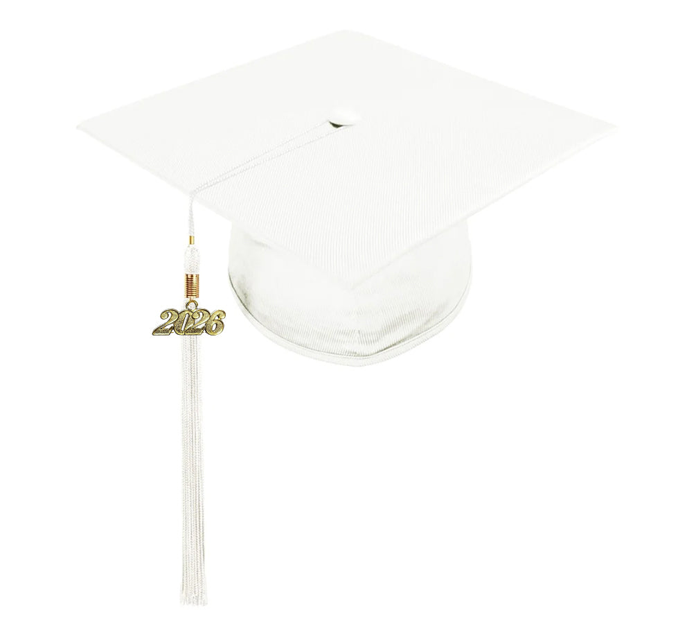Child Shiny White Graduation Cap & Gown - Preschool & Kindergarten - Graduation Cap and Gown