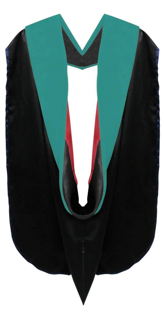 Doctoral Hoods on Clearance (FINAL SALE) - Peacock Blue Velvet