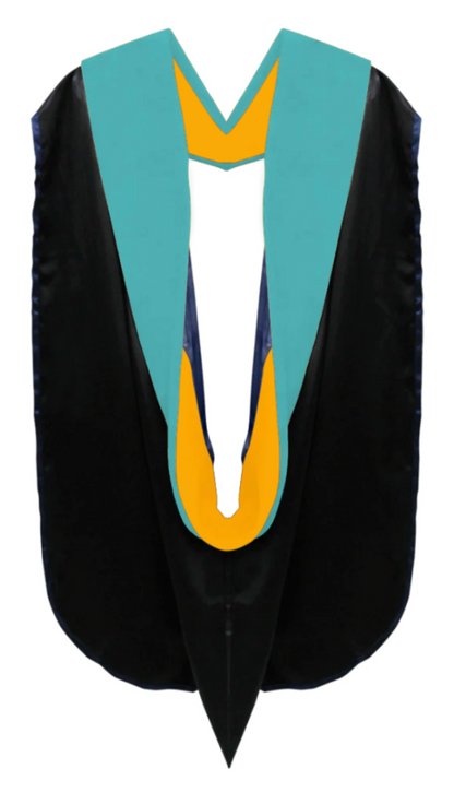 Doctoral Hoods on Clearance (FINAL SALE) - Peacock Blue Velvet
