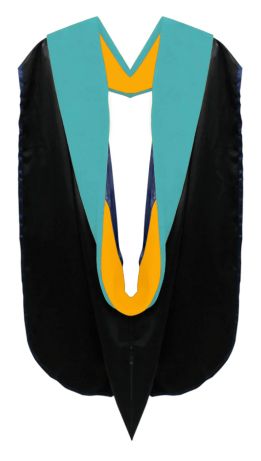 Doctoral Hoods on Clearance (FINAL SALE) - Peacock Blue Velvet