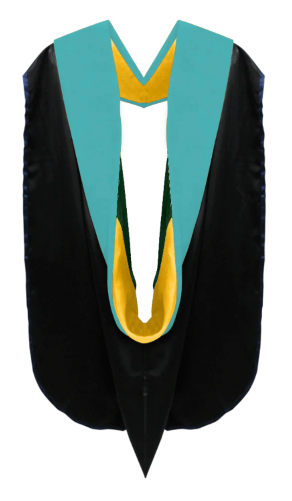 Doctoral Hoods on Clearance (FINAL SALE) - Peacock Blue Velvet - Graduation Cap and Gown