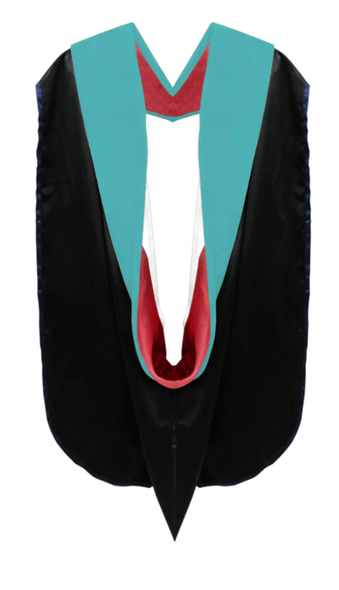 Doctoral Hoods on Clearance (FINAL SALE) - Peacock Blue Velvet - Graduation Cap and Gown