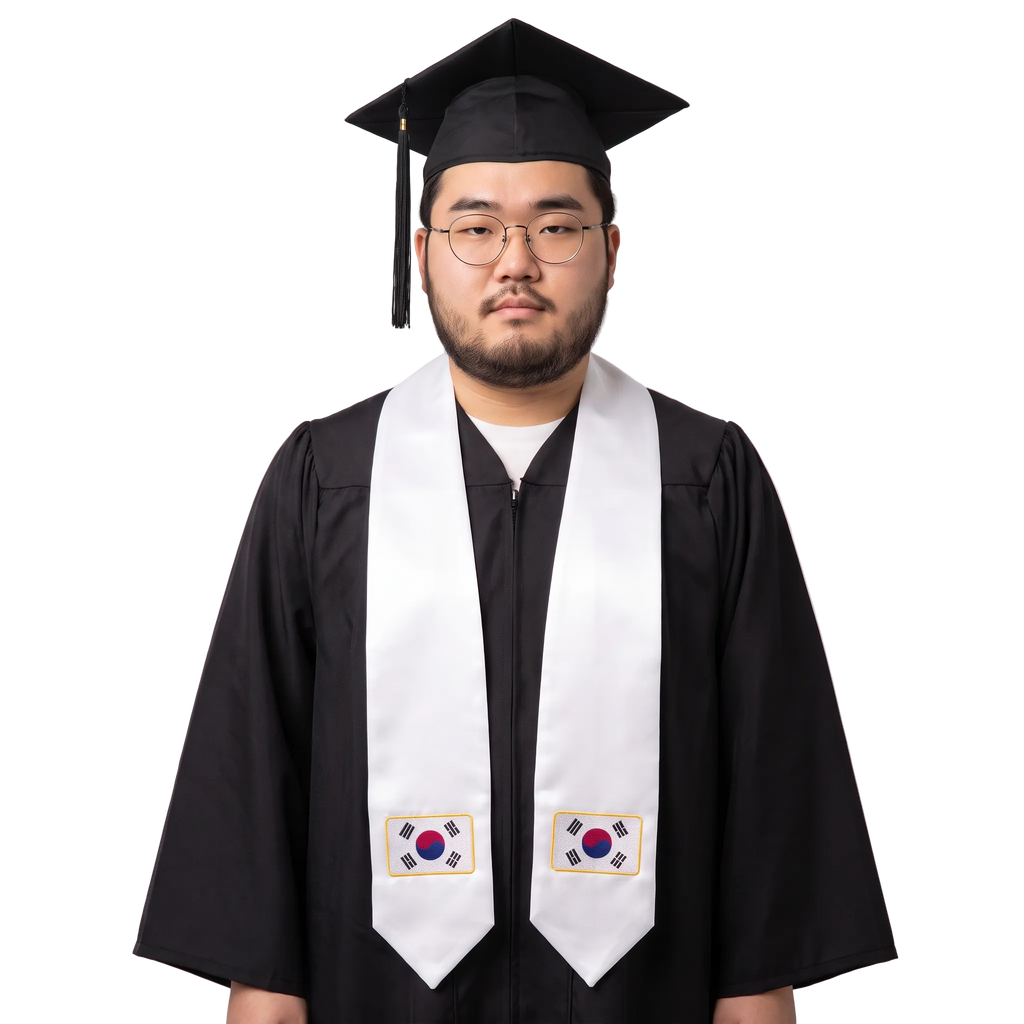 Slovakia flag graduation stole with the Slovakia flag design, worn as a graduation sash ·
