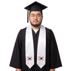 Slovakia flag graduation stole with the Slovakia flag design, worn as a graduation sash ·