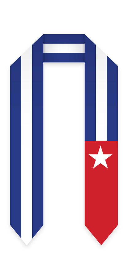 Cuba Graduation Stole -  Cuba Flag Sash