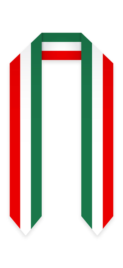 Italy Graduation Stole -  Italy Flag Sash