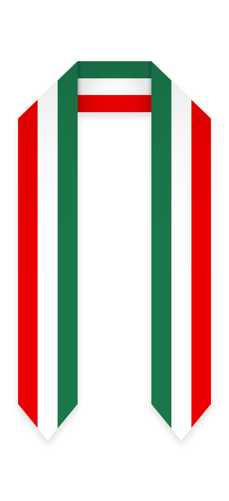 Italy Graduation Stole -  Italy Flag Sash