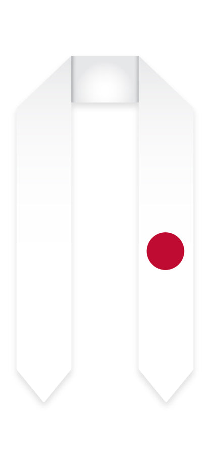 Japan Graduation Stole - Japan Flag Sash
